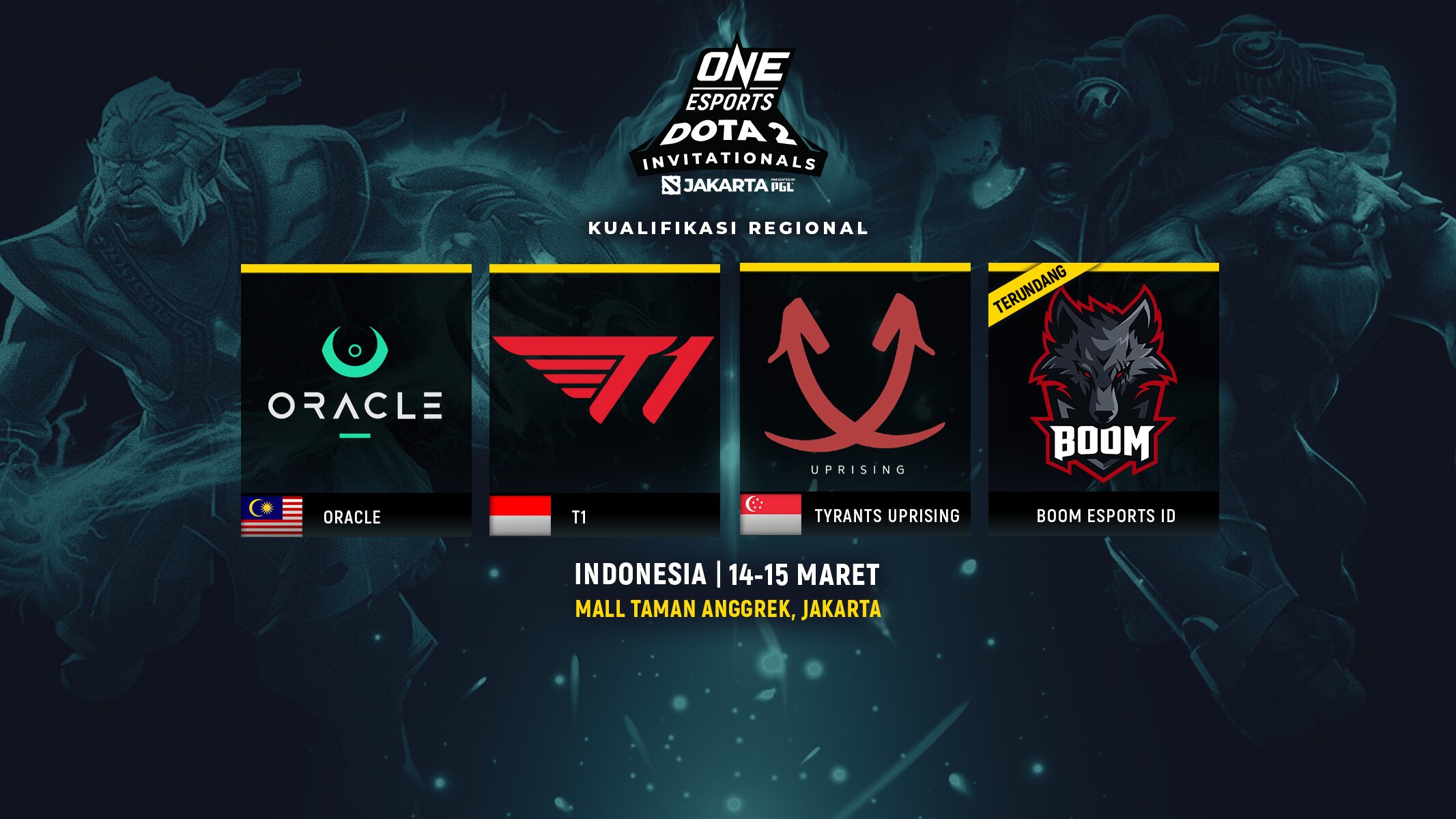 ONE Esports Dota 2 Jakarta Invitational : Empat Tim Terbaik Bertanding di Kualifikasi Jakarta Pada Maret di Mall Taman Anggrek