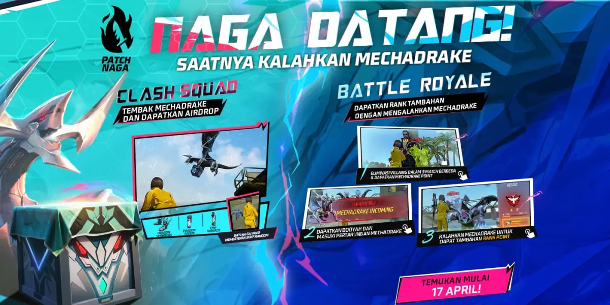 Event Dragon Conqueror Free Fire Tersedia Demi Mode Battle Royale dan Clash Squad