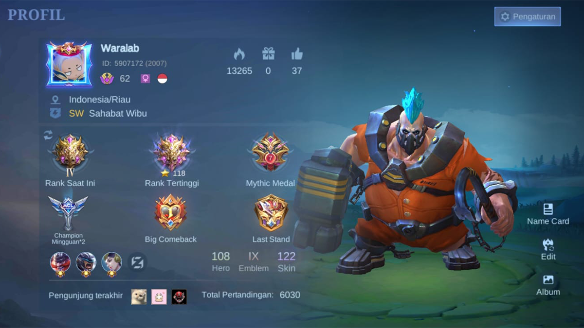 Metode Tampilkan Hero di Profil Mobile Legends