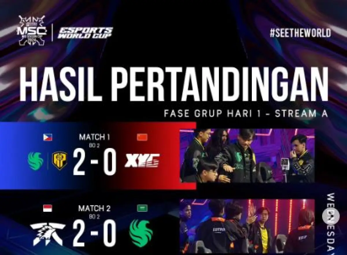 Hasil Pertandingan Fase Grup Hari Pertama MSC 2024, Dua Wakil Indonesia Beri Kejutan