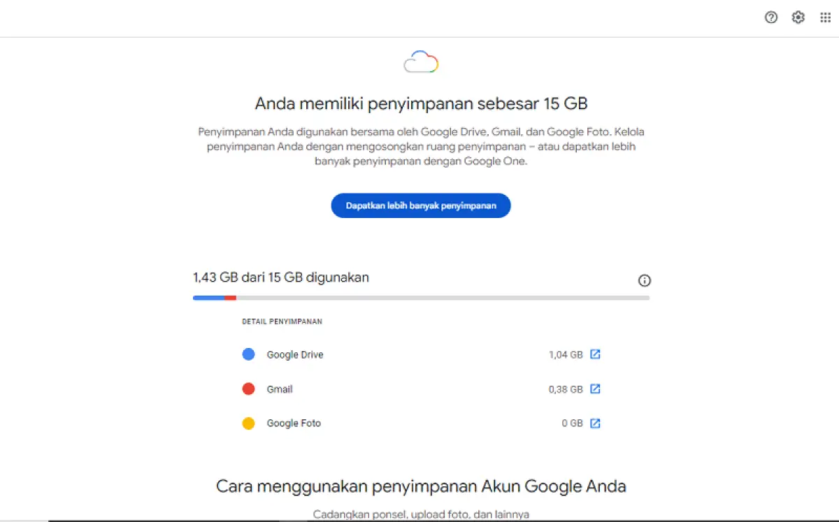 Metode Cek Penyimpanan Google Digunakan Buat Apa Saja