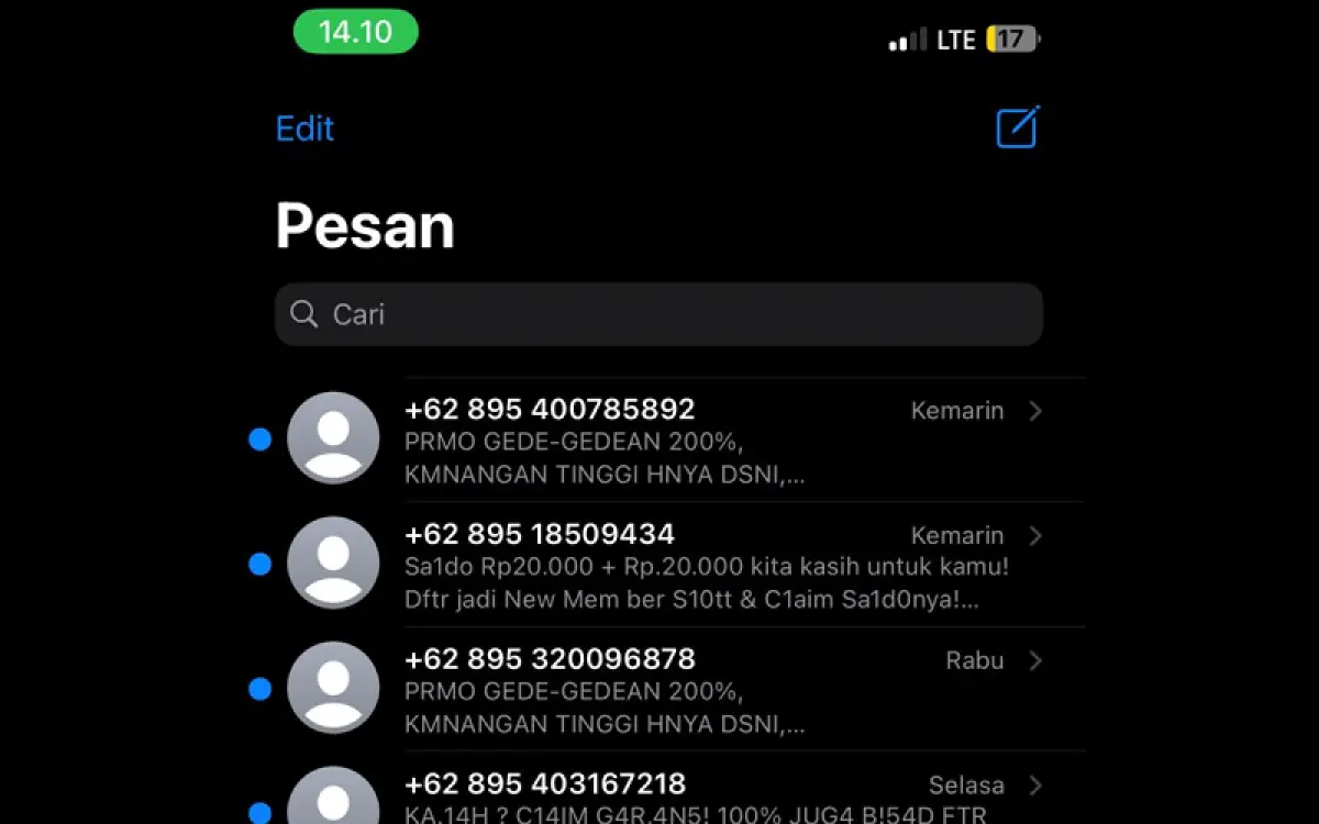 Langkah Blokir SMS Spam Tanpa Aplikasi di Android dan iPhone