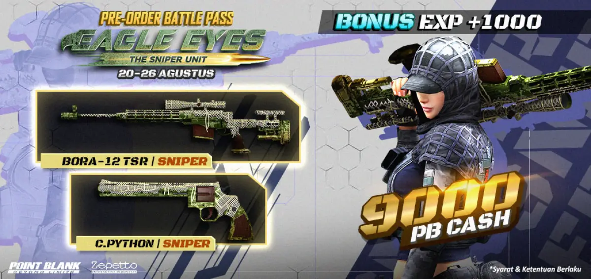 Point Blank Rilis Battle Pass Tertentu Military Sniper Hanya 9000 PB Cash