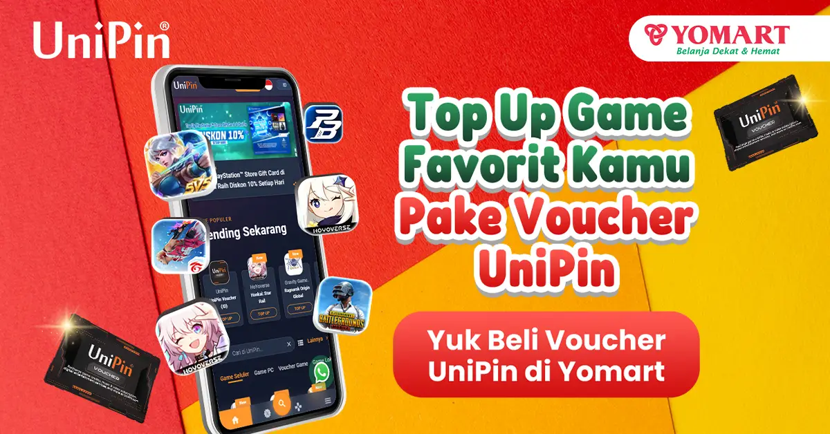 Voucher UniPin Tersedia di Yomart Seluruh Jabar, Begini Langkah Membelinya