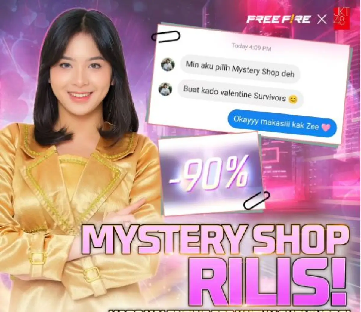 Mystery Shop Free Fire Hadir Tengah di Valentine Besok