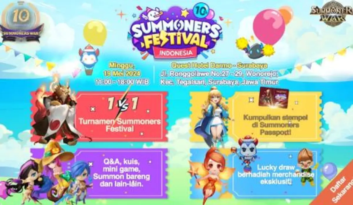 Summoners Festival Hadir di Surabaya, Banyak Acara Panggil dan Turnamen dengan Hadiah Total Rp4 Juta