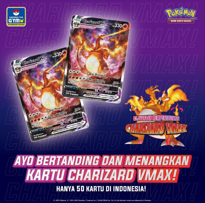 Kartu Pokemon Charizard VMAX Dirilis Terbatas di Indonesia