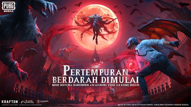 Pertempuran Berdarah! PUBG MOBILE Versi 3.4 ‘Bloodmoon Awakening’ Bisa Berubah Jadi Serigala!