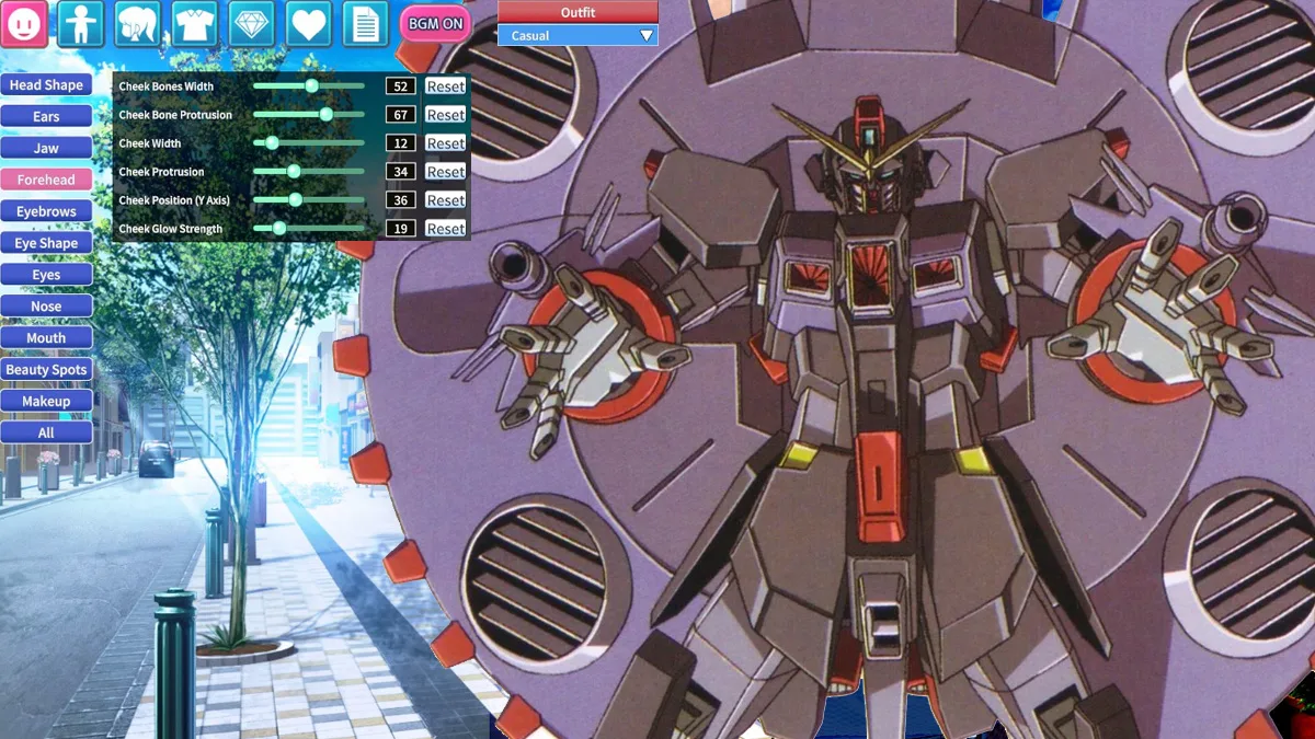 Gamer Buat Waifu Robot Destroy Gundam di Game Bandel