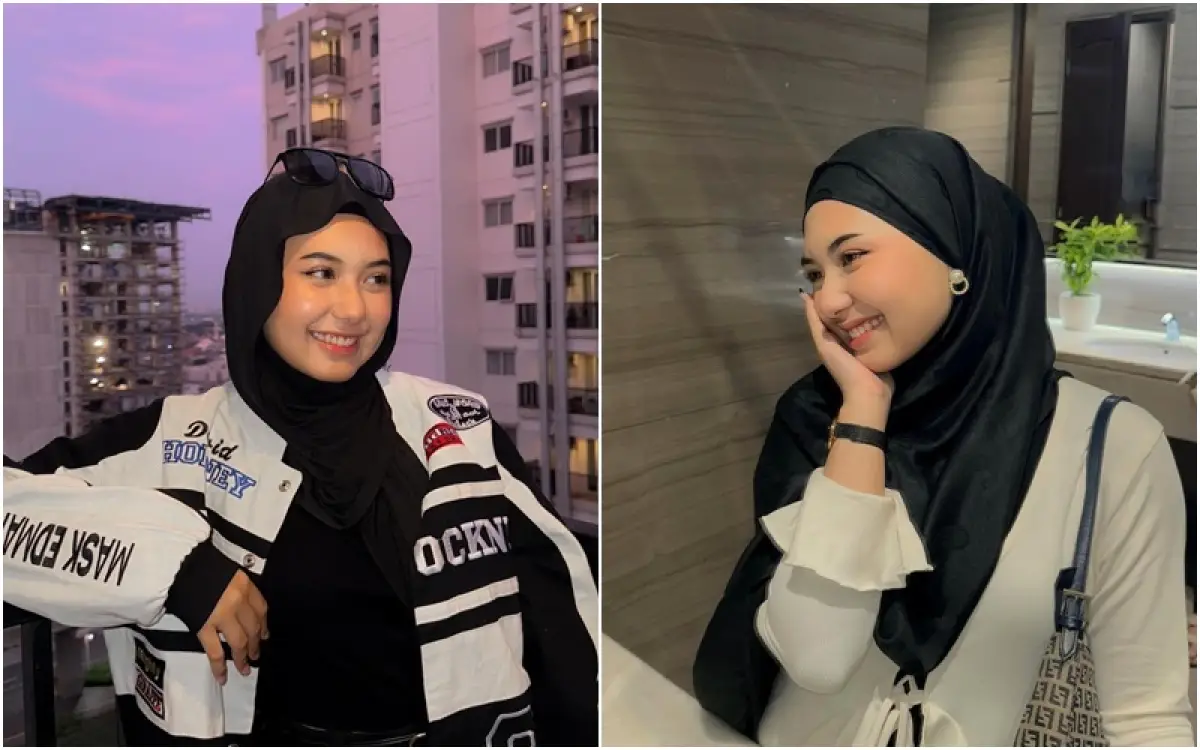 7 Potret Manis Alyssa Ananta, BA Evos yang Tampil Natural dengan Hijab Hitam