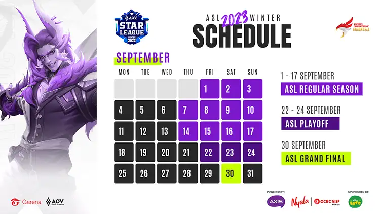 Arena of Valor Star League (ASL) 2023 Winter Dimulai 1 September