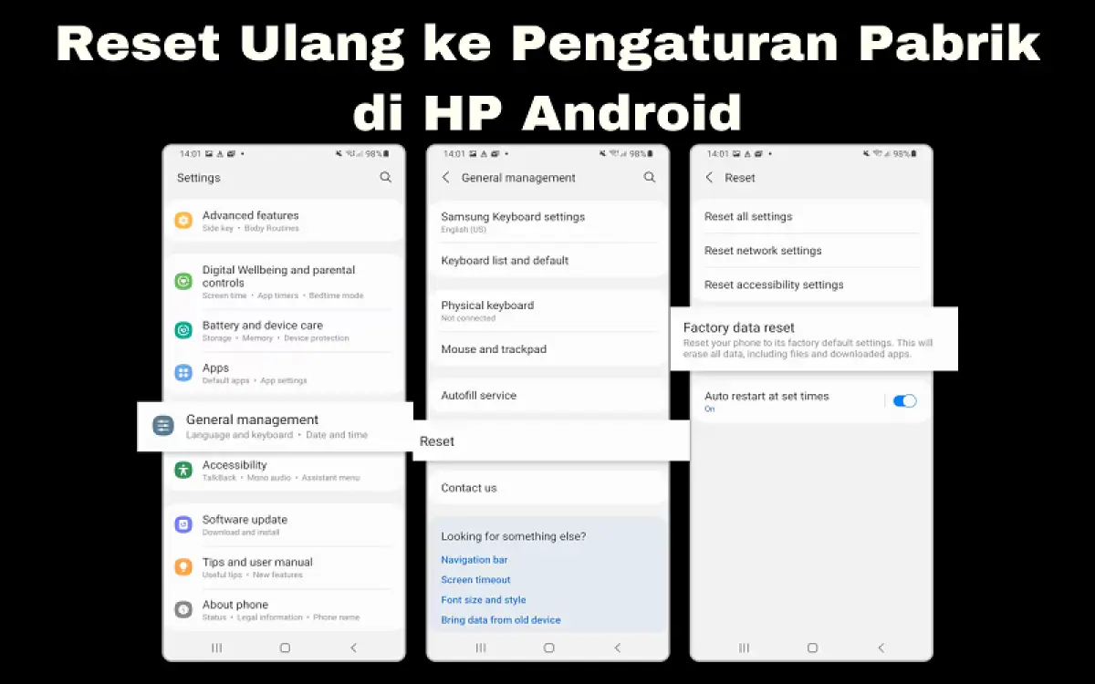 Ini Metode Reset Ulang ke Pengaturan Pabrik di HP Android, Dijamin Nggak Lemot Kembali